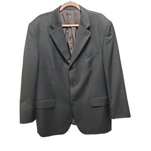 44L Sartoriale Men Italian wool Dark Gray Blazer-Suit Jacket Sport Coat 3 Botton